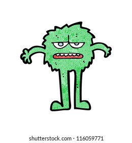 monstruo verde gruñón de dibujos animados