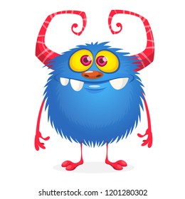 Cartoon grumpy monster character