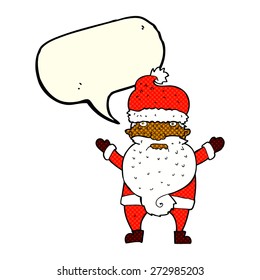 caricatura grumpy santa 