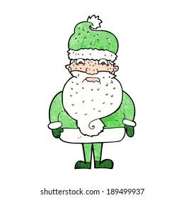 cartoon grumpy santa claus