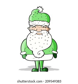 cartoon grumpy santa claus