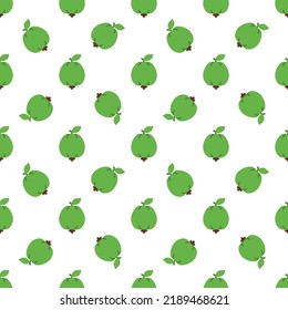 Cartoon guava seamless pattern background.