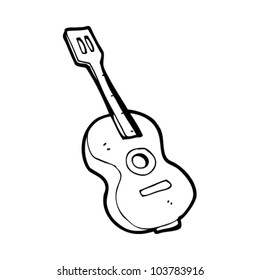 guitarra de dibujos animados