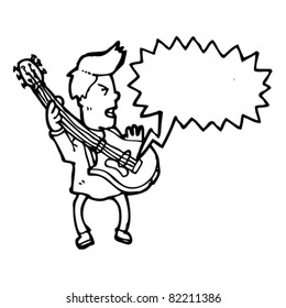 cartoon guitar player