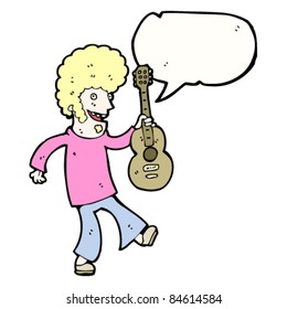 cartoon guitar player