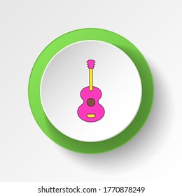 cartoon guitar toy colored button icon. Signs and symbols can be used for web, logo, mobile app, UI, UX