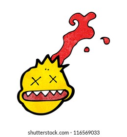 cartoon gunshot head