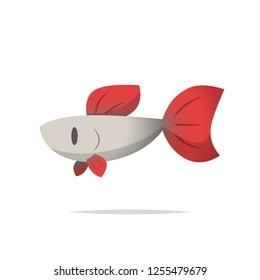 Cartoon guppy fish vector isolated