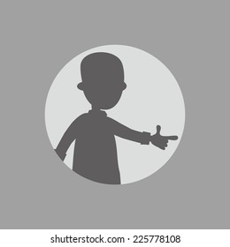 cartoon guy silhouette