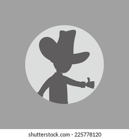 cartoon guy silhouette
