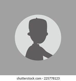 cartoon guy silhouette