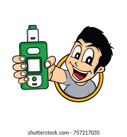 cartoon guy vaporizer