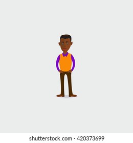 Cartoon guy. Cartoon guy vector illustration. Cartoon illustration of a handsome young man with fashionable hairstyle. Funny cartoon guy. Vector. Cartoon guy picture. Young man vector illustration.