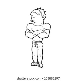 chico del gimnasio de dibujos animados