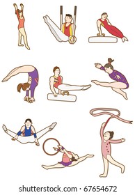 cartoon Gymnast icon