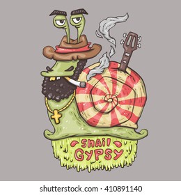 cartoon gypsy snail