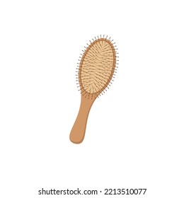 Cartoon hair brushes. Hair care plastic hair combs, fashionable hair styling brush vector illustration set. Hairdresser accessories tools. Eps 10