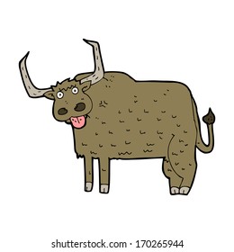 cartoon hairy cow