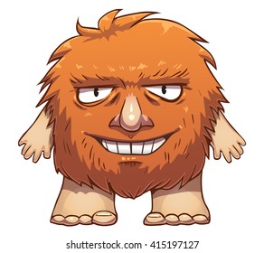 Cartoon hairy ginger troll