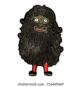 cartoon hairy man