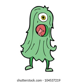 cartoon hairy monster