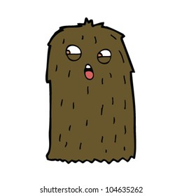 monstruo peludo de dibujos animados