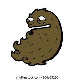 monstruo peludo de dibujos animados