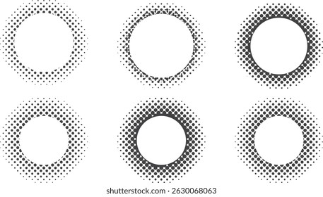 Material gráfico del marco del semitono de la historieta