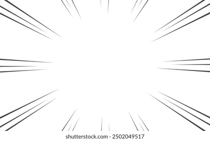 Cartoon halftone lines. Comic line. Concentrated frame.  Anime focus isolated on white background.  Vector illustration