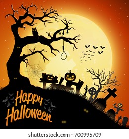 Cartoon halloween background