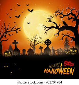 Cartoon halloween background