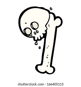 número de hueso de halloween de dibujos animados
