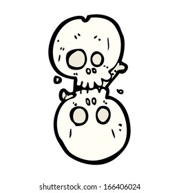 cartoon halloween bone number