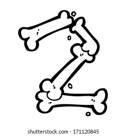 cartoon halloween bone number