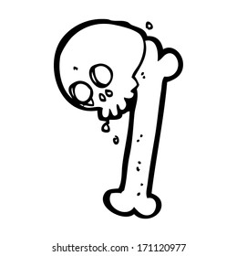 número de hueso de halloween de dibujos animados