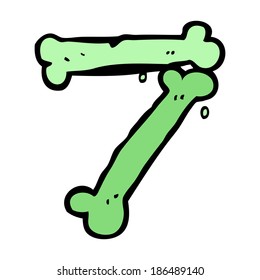 cartoon halloween bone number