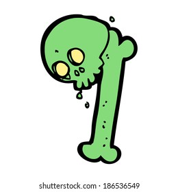 cartoon halloween bone number