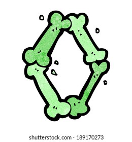cartoon halloween bone number