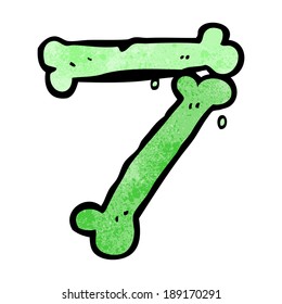 cartoon halloween bone number