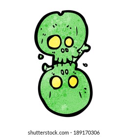 cartoon halloween bone number
