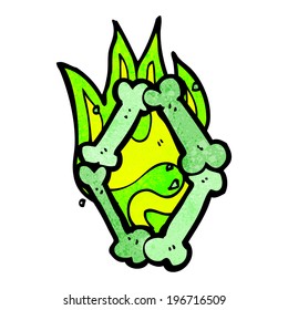 cartoon halloween bone number