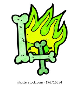 cartoon halloween bone number