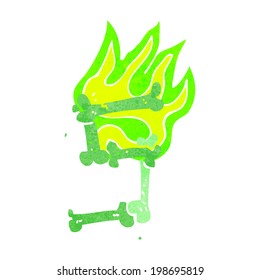 número de hueso de halloween de dibujos animados