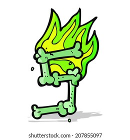 cartoon halloween bone number