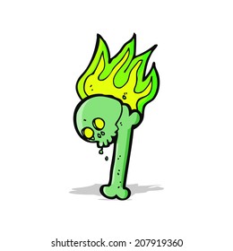 número de hueso de halloween de dibujos animados