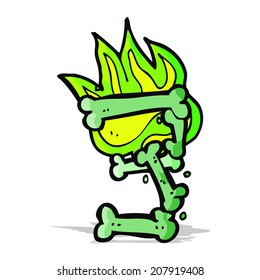 cartoon halloween bone number