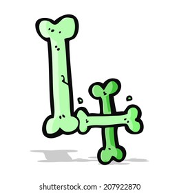 cartoon halloween bone number
