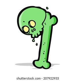 cartoon halloween bone number