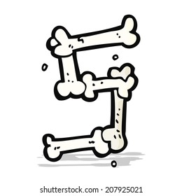 cartoon halloween bone number