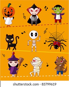 Cartoon Halloween card